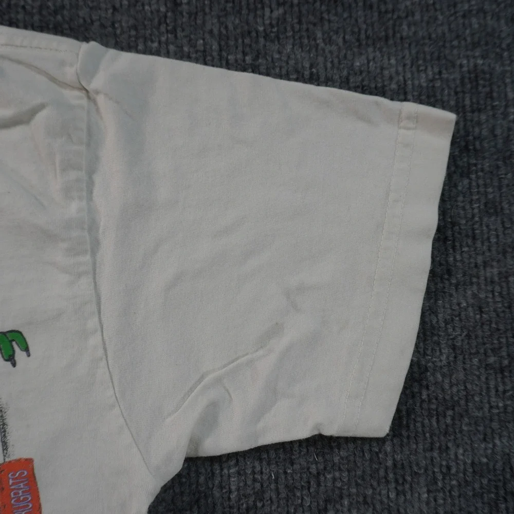 Nickelodeon Rugrats T-Shirt Kids L 6X-7 Cream 1996 Vintage Reptar Tommy Chuckie